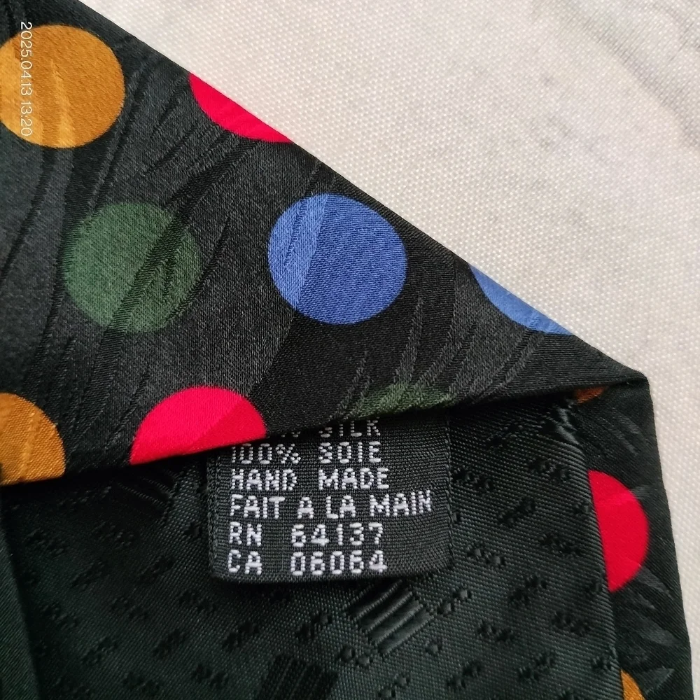 GR Collezioni Polka Dot Men's Tie Necktie Multicolor Silk Geometric Business Fun